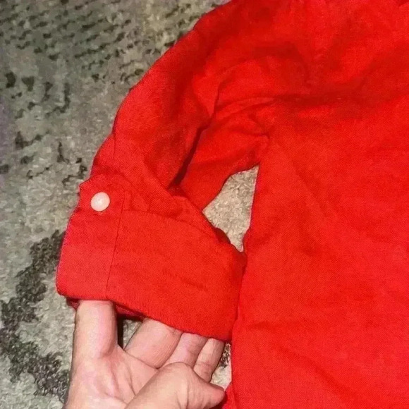 2 Janie and Jack Button Down Shirts size 6 one linen and one cotton - Picture 6 of 7